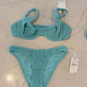 Good American Teal Bikini Set